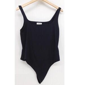 Babaton Black Asymmetrical Bodysuit